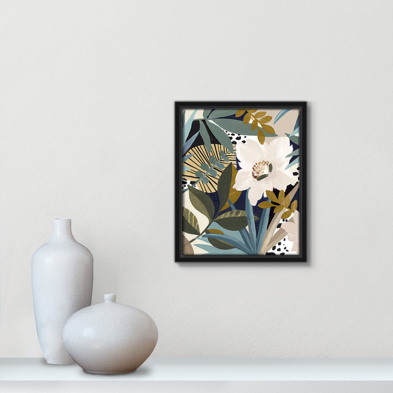 «Floral Symphony I Print» par Eva Watts, Noir, H 11,5 po x l 9,5 po