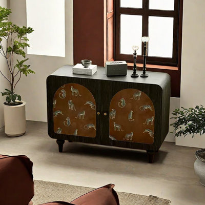 French style modern solid wood accent cabinet