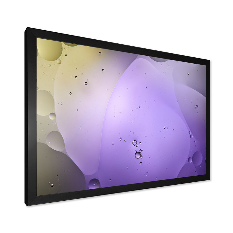 Encre mauve «Mising Under Water», reproduction d'art sur toile moderne, H 12 po x l 20 po x P 1 po, Toile avec cadre noir