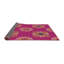 Tapis rouge/brun tissé à la machine-1292856692