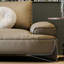 Causeuse-coussin standard en cuir véritable kaki
