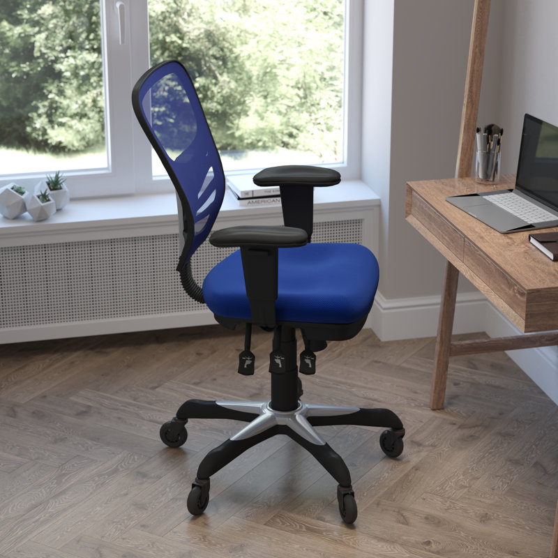Chaise ergonomique , Noir, Bleu