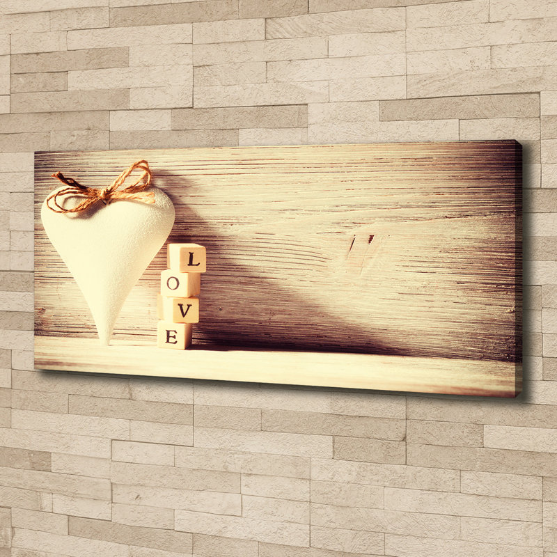Love - Print on Canvas, 50cm H x 125cm W x 2cm D, Wrapped Canvas