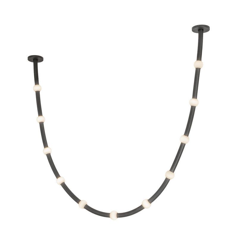 Luminaire suspendu Corda, 48 W, 10 lumières, 118,13 po de largeur