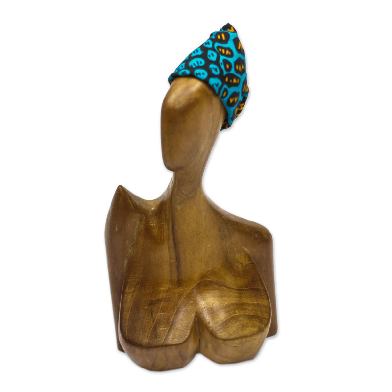 Head Scarf Teakwood Sculpture