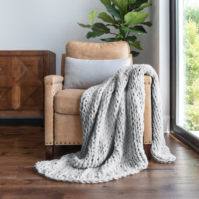 Handmade Knit Throw Blanket