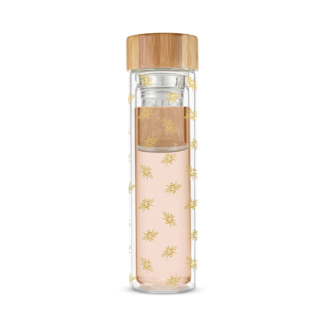 Blair Bee Glass Travel Infuser Mug Pinky Up