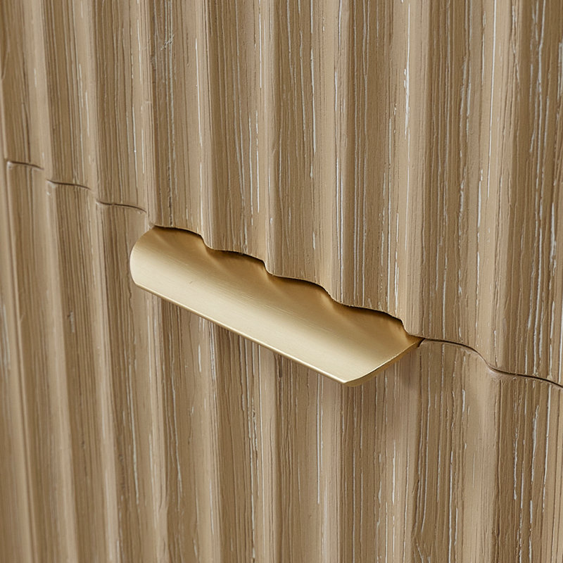 Ensemble de meuble-lavabo simple 24 po Adela, Blanc / Blanc, Doré, Brun