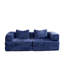 Canapé-lit convertible au sol - Causeuse modulaire en chenille à structure fixe, aucun assemblage requis-1861424389