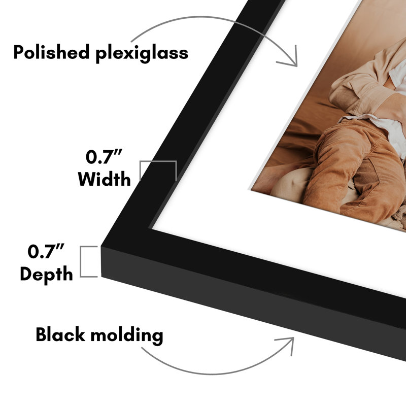 Cadre d'affiche avec tapis - parfait pour les photos et les œuvres d'art, L 28 po x H 28 po