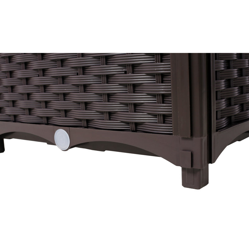 Raised Planters For Easy Reach - 15.7"X15.7"X27.7", Brown, Convenient Gardening Garden Beds Frost Protection Brown
