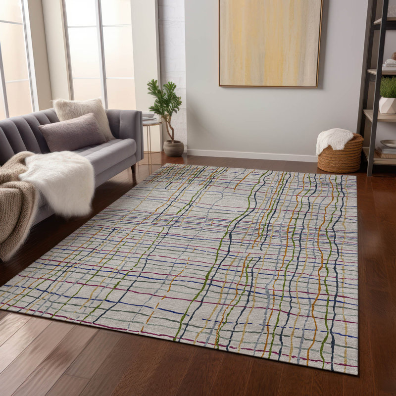 Tapis intérieur / extérieur lavable Calista , 9 pi x 12 pi