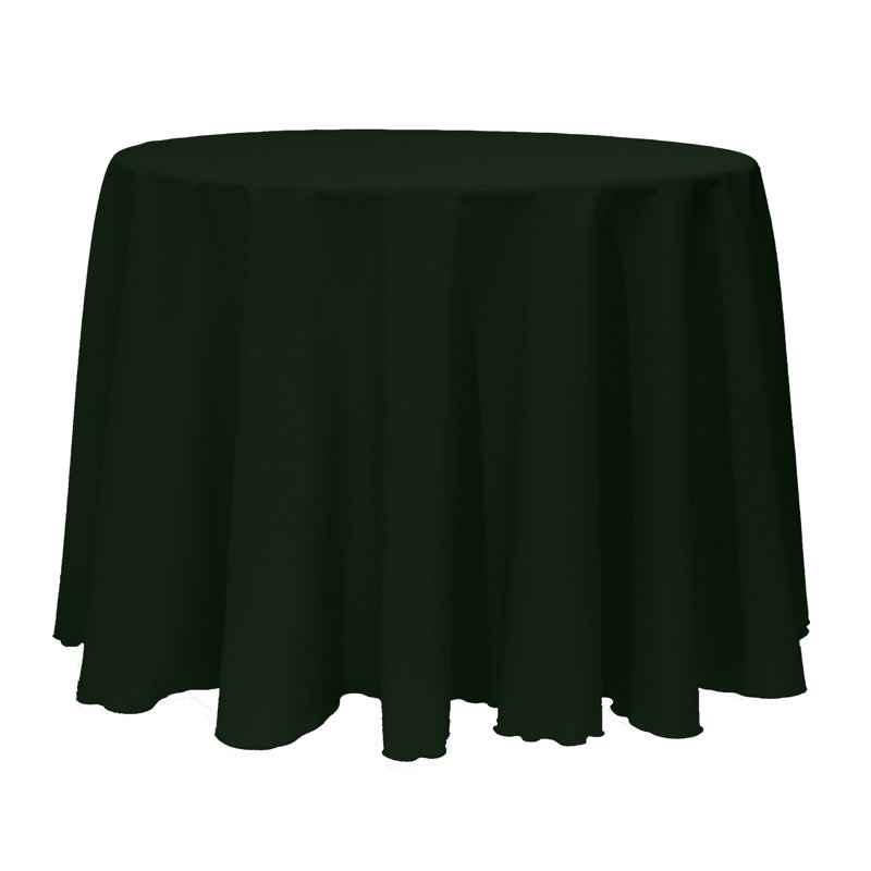 Bjarne Solid Color Round Tablecloth, Forest, 114" Round, 2