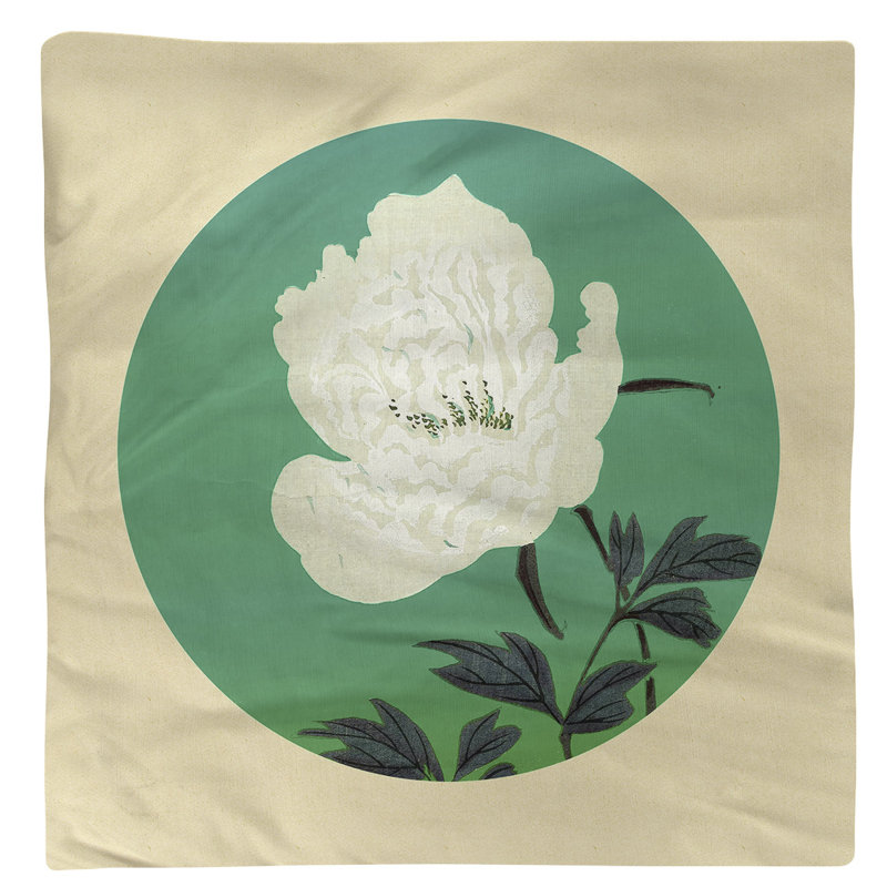 Keito Sato Cotton Floral Square Napkin, Green