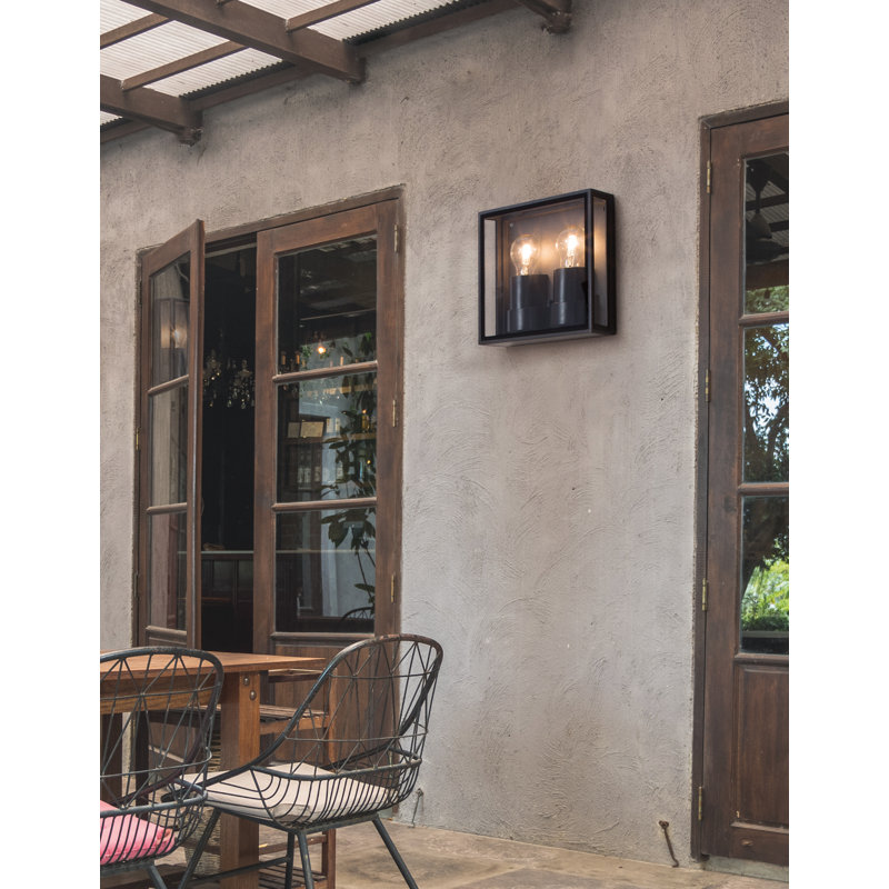 Anthracite Outdoor Flush Mount, 22cm H x 22cm W x 9cm D