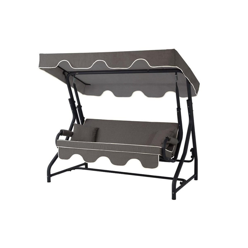 Balancelle de jardin triple, Brun, Brun