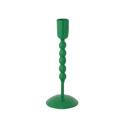 Enameled Iron Taper Holder in Forest