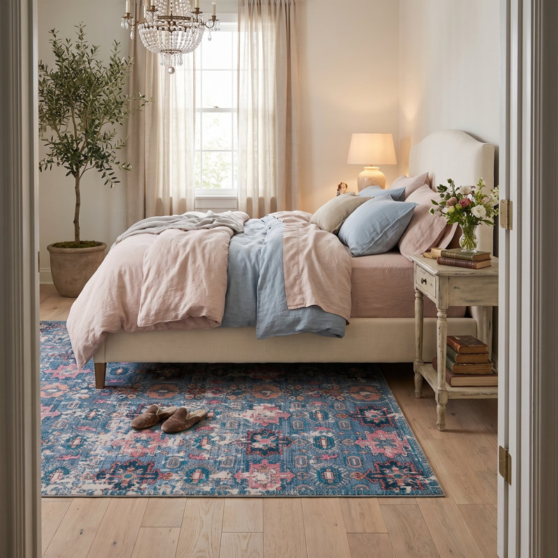 Tapis turc multicolore Forand Faded, Rectangulaire 8 pi x 10 pi