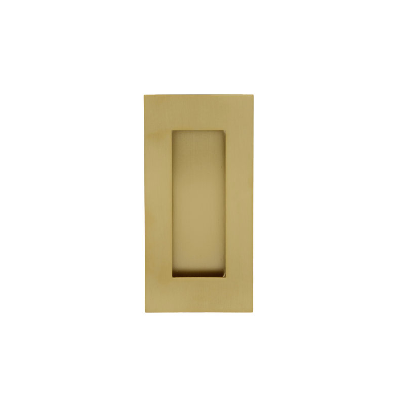 Flush Pull Plate, Satin Bronze