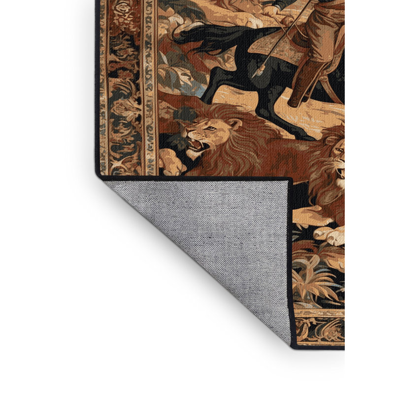 Tapis brun lavable à la machine