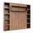 Easy-Lift Murphy Wall Bed in Wood Grain with Two Bookshelves-385874877-376475127