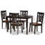 Ensemble de salle à manger 5 pièces Fernwood en brun foncé et brun noyer, H 37,4 po x l 17,9 po x P 19,9 po Fernwood-496566839-496566841-496566840