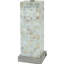 Lampe de table moderne moderne à finition chromée avec motif mosaïque 2 pièces, abat-jour blanc doux