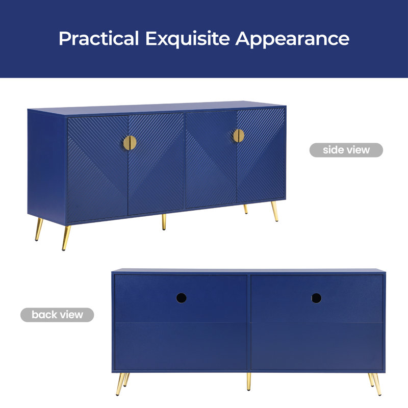 Buffet bas de 63 po, Bleu marine
