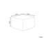 45cm Wide Square Striped Pouffe Ottoman