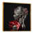 Toile avec cadre flottant or