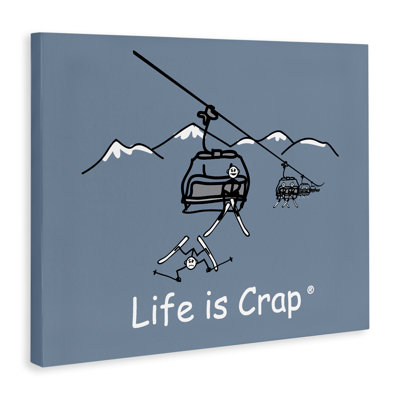 «Falling Ski Lift», art mural sur toile par LIC