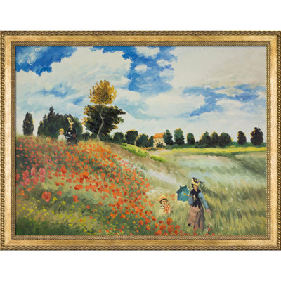 «Poppy Field in Argenteuil» par Claude Monet - reproduction d'art sur toile