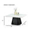 Contemporary Style 3Pc Table Set 1X Square Coffee Table 2X Square End Table Faux Marble Soft Curved Edges Top Primary Living Room