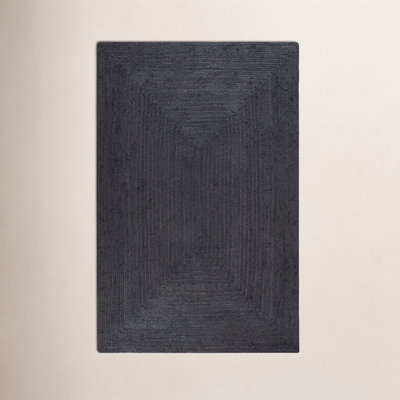 Gage Charcoal Hand-Braided Jute Rug