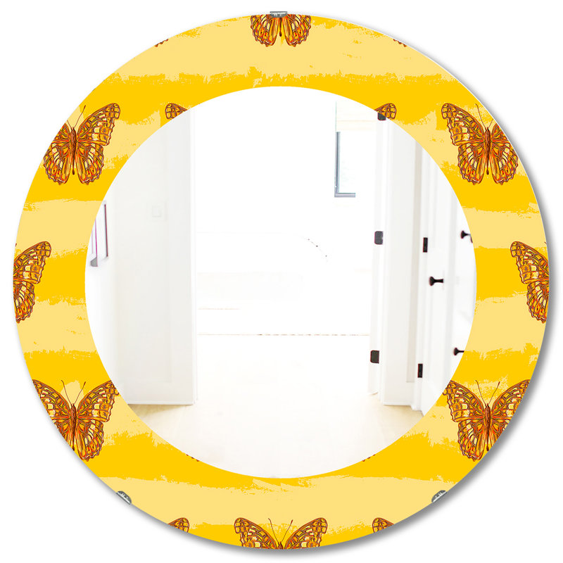 Yellow Moods 10 - Miroir moderne, H 31,5 po x l po