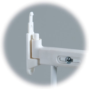 KidCo Angle Mount Safeway Stair Top Quick Release Baby Gate, 42.5x30.5 In, White