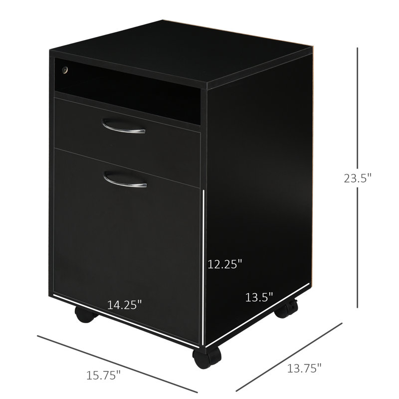 Lemaster 15.7'' Wide 1 - Drawer Filing Storage Cabinet, Black