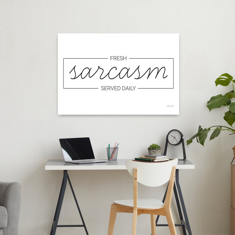 Fresh Sarcasm Served Daily 1, art contemporain abstrait, H 24 po x l 36 po