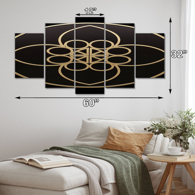 Trafford - Modern Geometric Canvas Print - 5 Panels