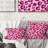 Pink Leopard Pattern - Mid-Century ModernPrinted Throw Pillow-659634426