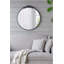 Miroir rond 30 po x 32 po au design classique avec cadre d'inspiration baroque pour salle de bain et vestibule