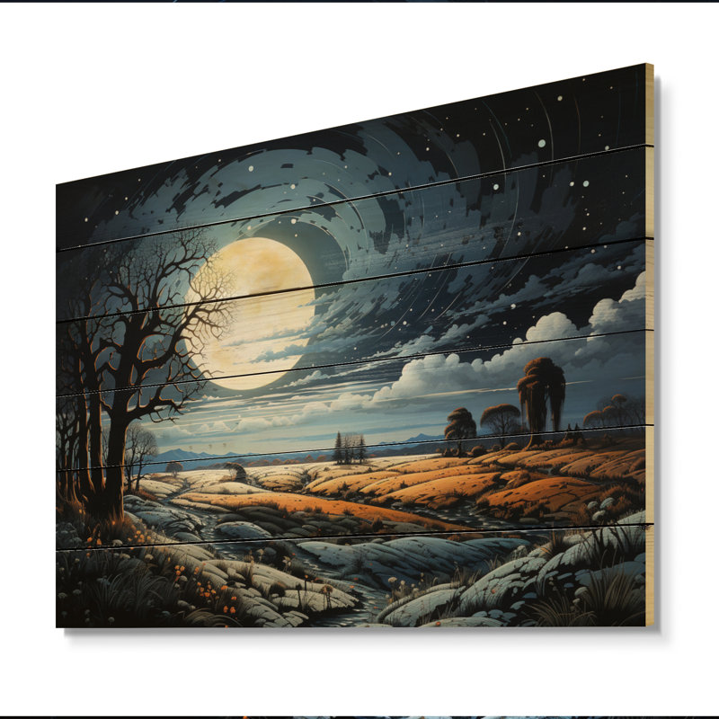 «Stormy Encounter Pastoral» sur impression sur bois, H 24 po x l 32 po x P 0,78 po