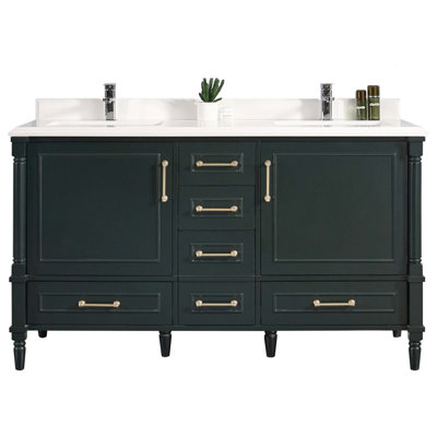 Ensemble de meuble-lavabo double 60 po Flavell