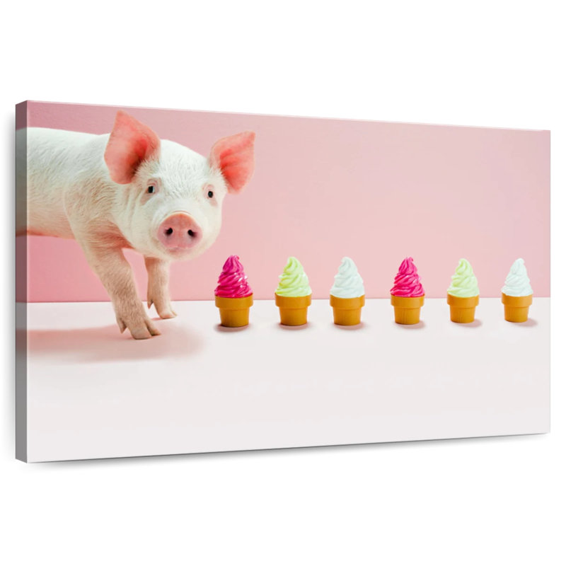 Brampt Pig And Sundaes, 26" H x 39" W