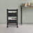2-Tiermodern Black Rectangle File Storage Drawer Carts Carbon Steel File Storage Organizer On Wheels
