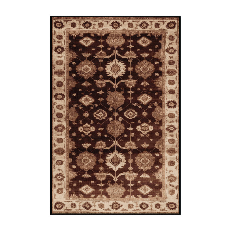 Tapis noir surteint lavable à la machine, Rectangulaire 3 pi x 5 pi