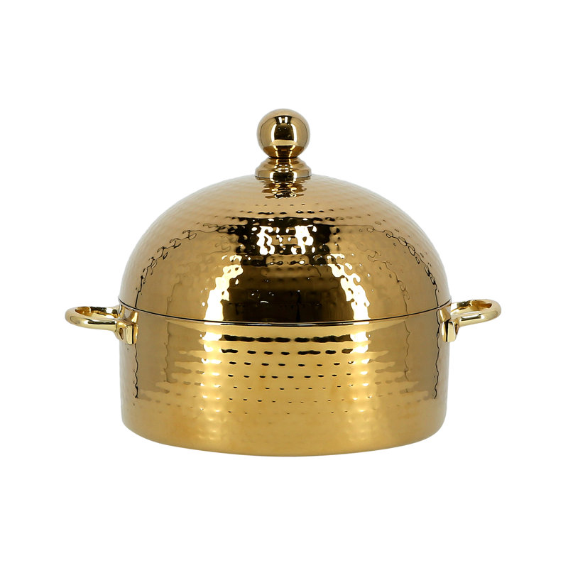Monarch 3 L Chafing Dish, 15cm H x 42cm W x 31cm D, Gold