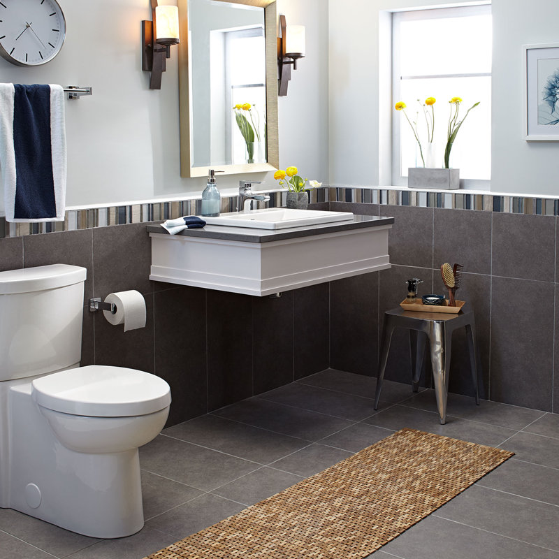 Lavabo de salle de bain rectangulaire encastré en porcelaine vitreuse avec trop-plein Studio