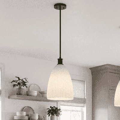 Aldegonde 1-Light Pendant in Noble Brass