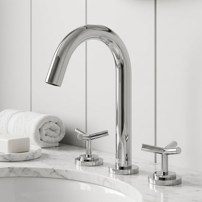 Robinet pour salle de bain à 3 trous Jewel, Chrome